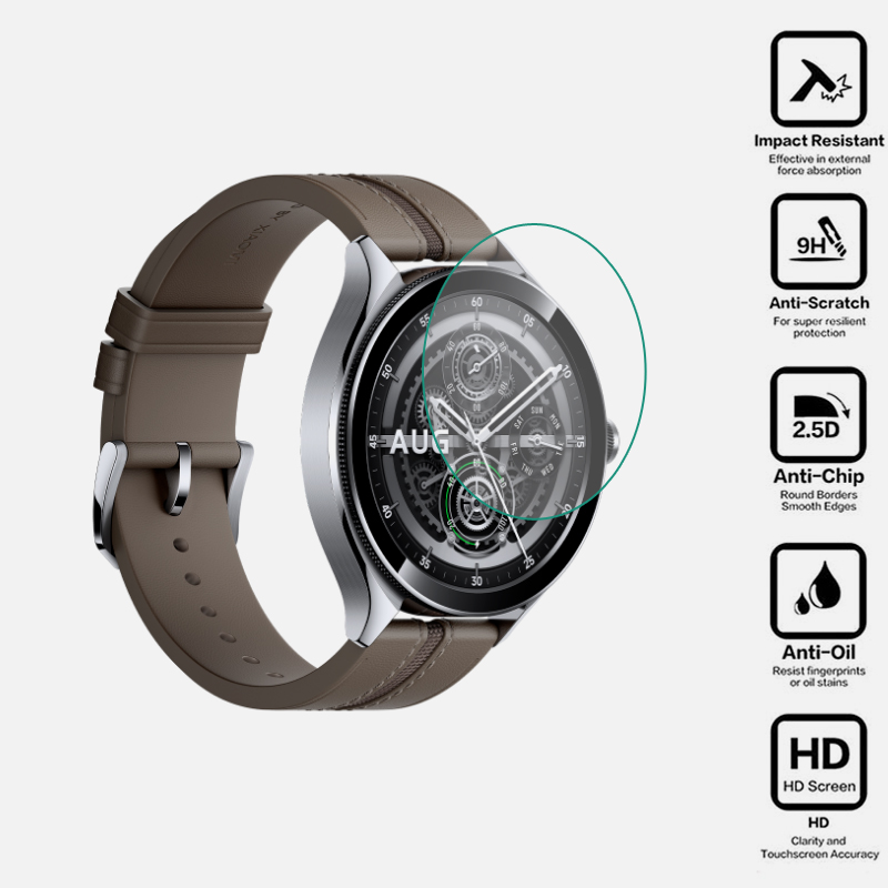 Xiaomi Smartwatch Accessories - Smartwatch Sert Temperli Cam Şeffaf koruyucu
