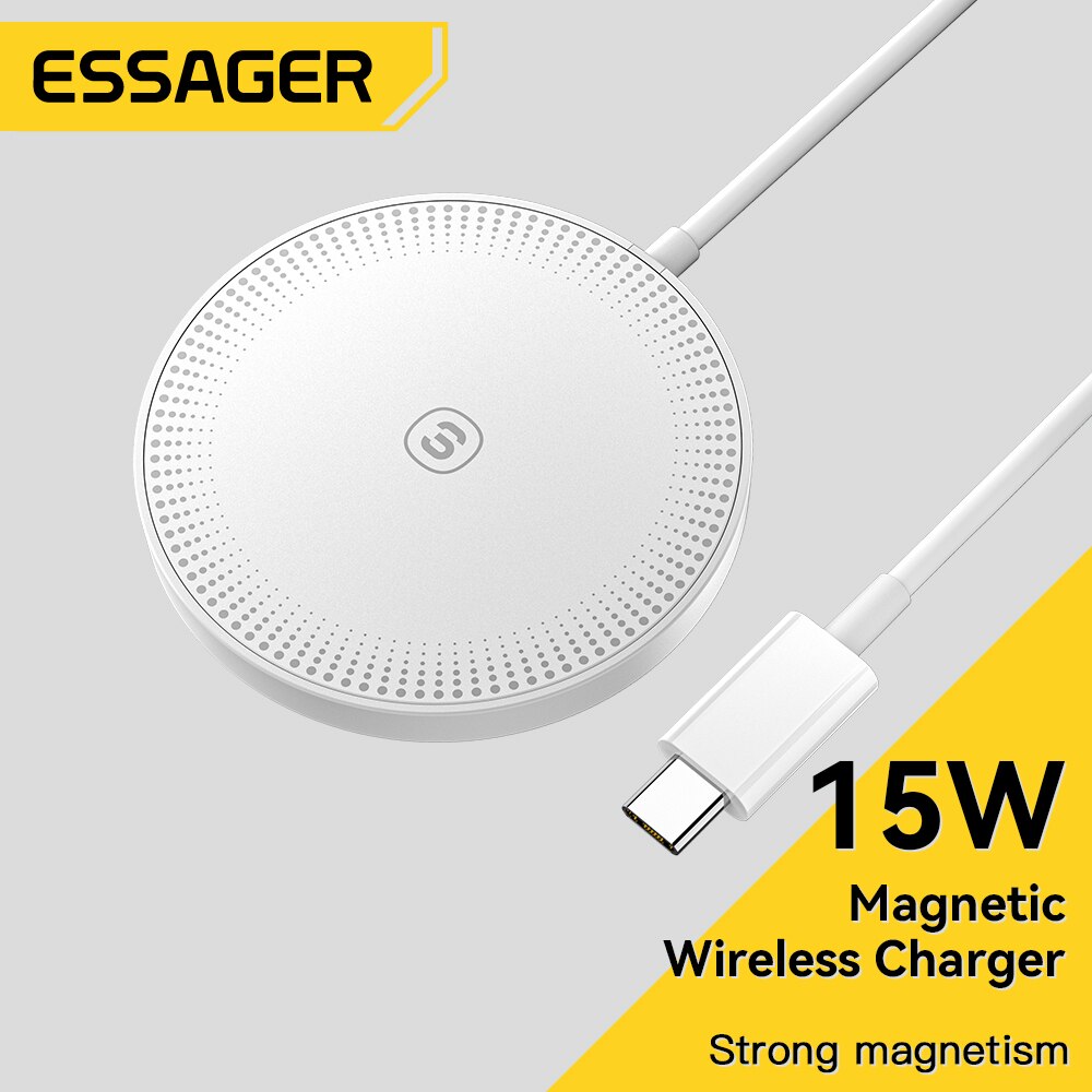 Wireless Charger Watch - Essager 15W manyetik Qi kablosuz şarj
