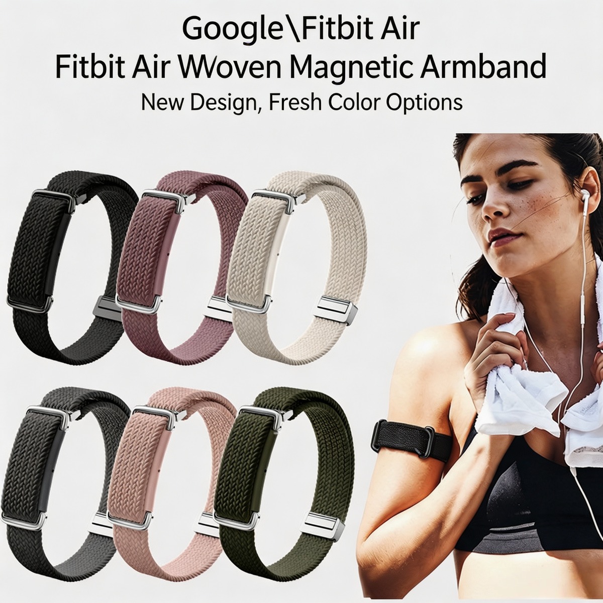 Sport Loop Strap - Google Fitbit Air için Naylon Bileklik