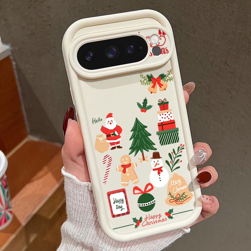 Google Pixel 9 - Mutlu Noeller Desenli Yumuşak TPU Telefon