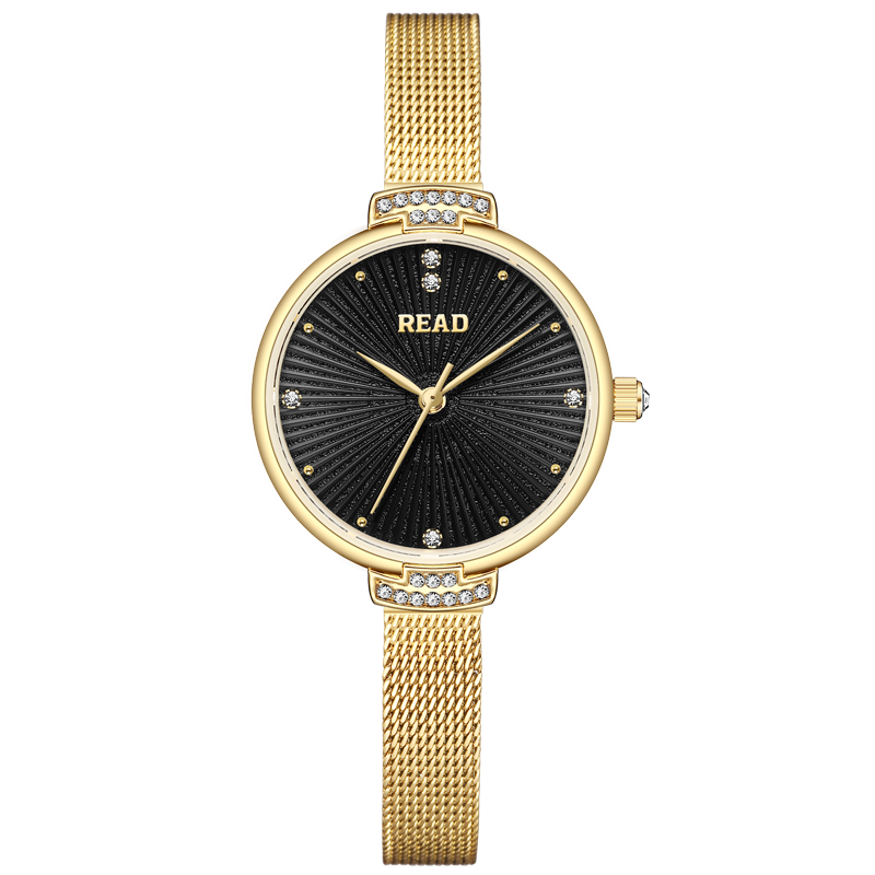 Stainless Mesh Band - READ Kadın Kuvars Saati | Siyah
