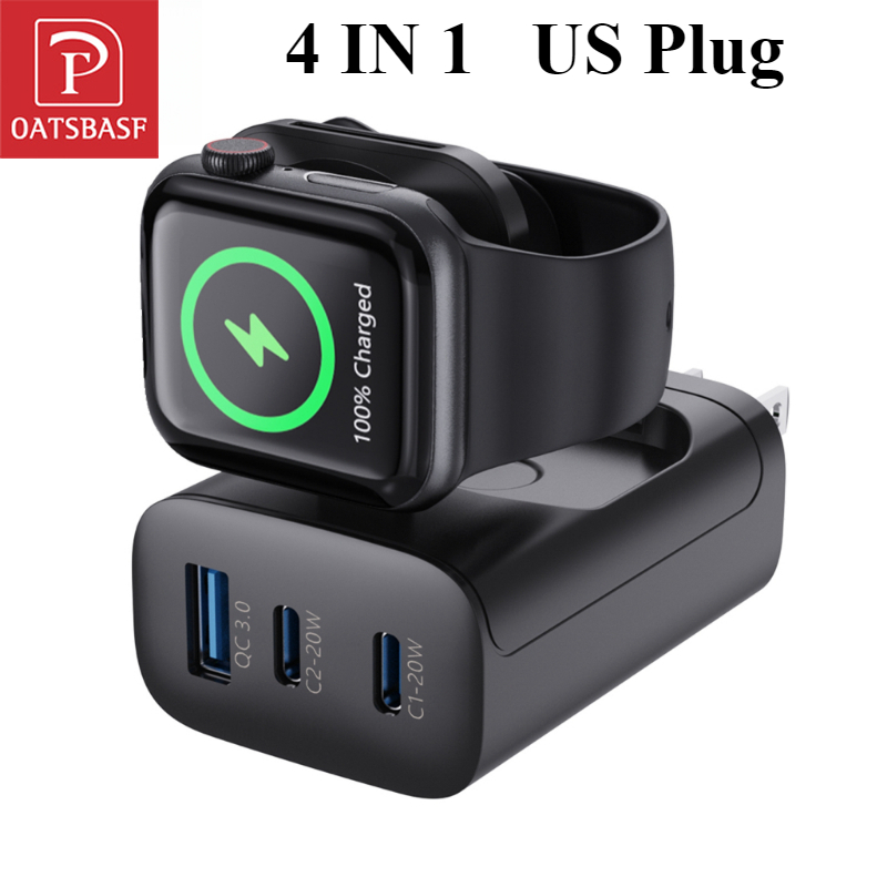 Wireless Charger Watch - Oatsbasf 4'ü 1 Arada QC3.0 Hızlı