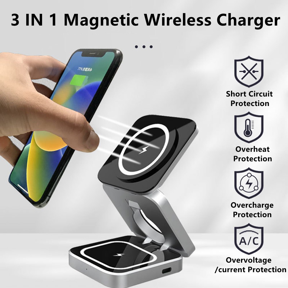 Wireless Charger Watch - Samsung S25 S24 İPhone 16 için