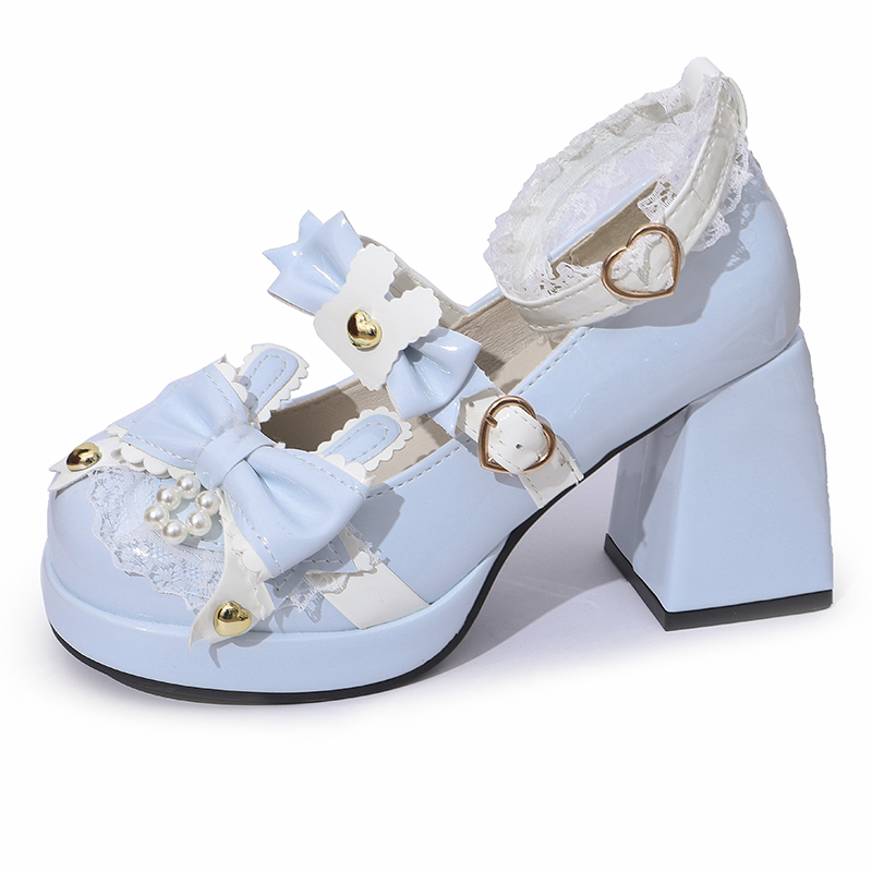 Leather Classic Strap - Kadın Lolita Ayakkabıları Klasik Yuvarlak Burun