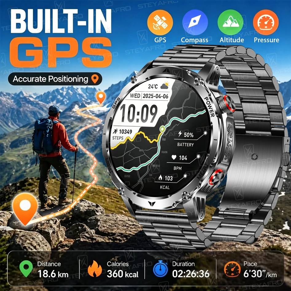 GPS'li Erkek Askeri Akıllı Saa - Smartwatch M Active incelemesi ve fiyatı