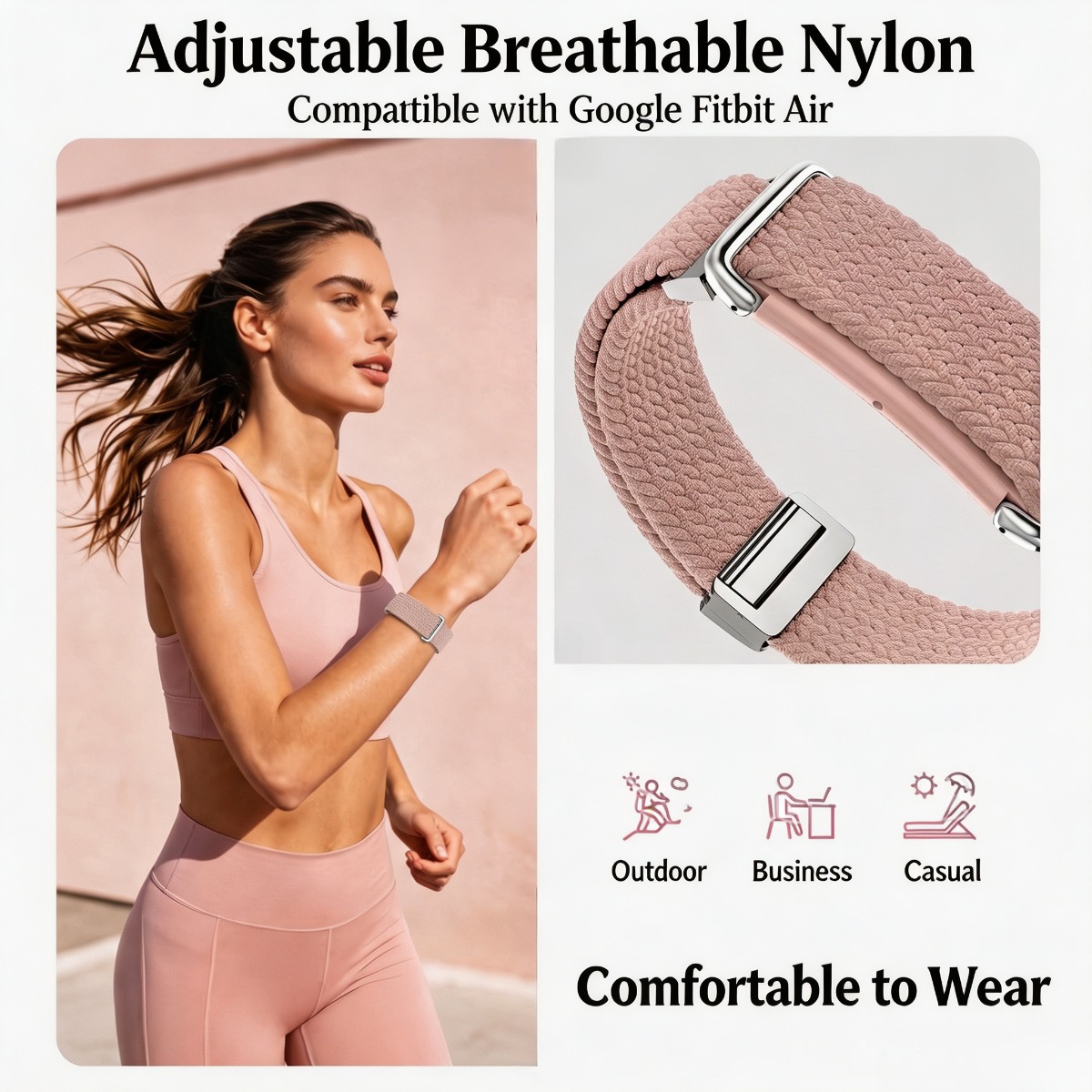 Google Fitbit Air için Naylon  - Sport Loop Strap incelemesi ve fiyatı