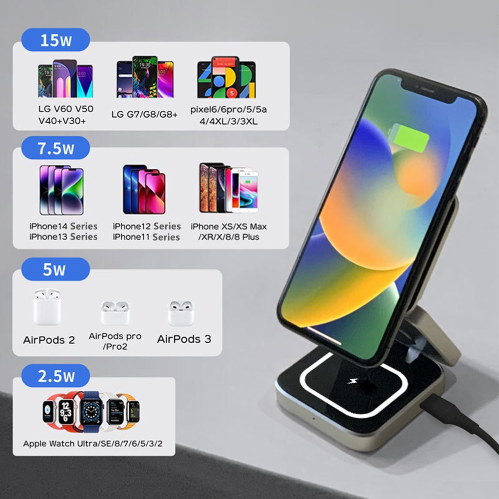 Samsung S25 S24 İPhone 16 için - Wireless Charger Watch incelemesi ve fiyatı