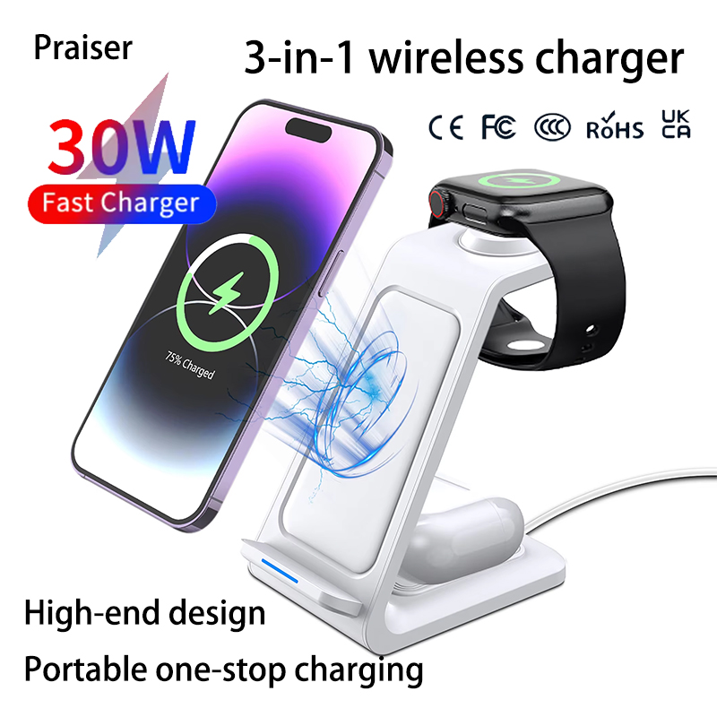 15W 3'ü 1 Arada Kablosuz Şarj  - Wireless Charger Watch incelemesi ve fiyatı